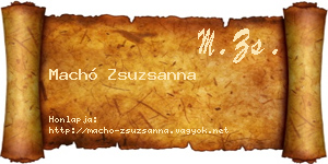 Machó Zsuzsanna névjegykártya