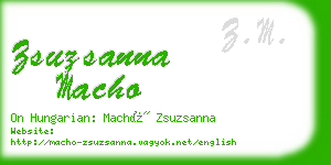 zsuzsanna macho business card