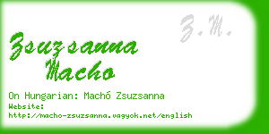 zsuzsanna macho business card